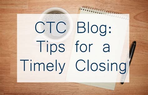 Tips For A Timely Closing Continental Title Company