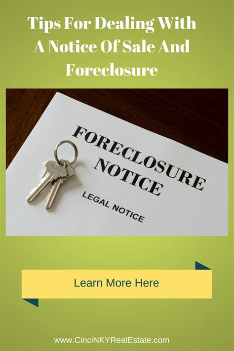 Tips For Dealing With A Notice Of Sale And Foreclosure Foreclosures