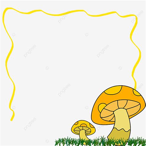 Tips For Mushroom Border Tips Border Mushroom Border Yellow Border Png Transparent Clipart