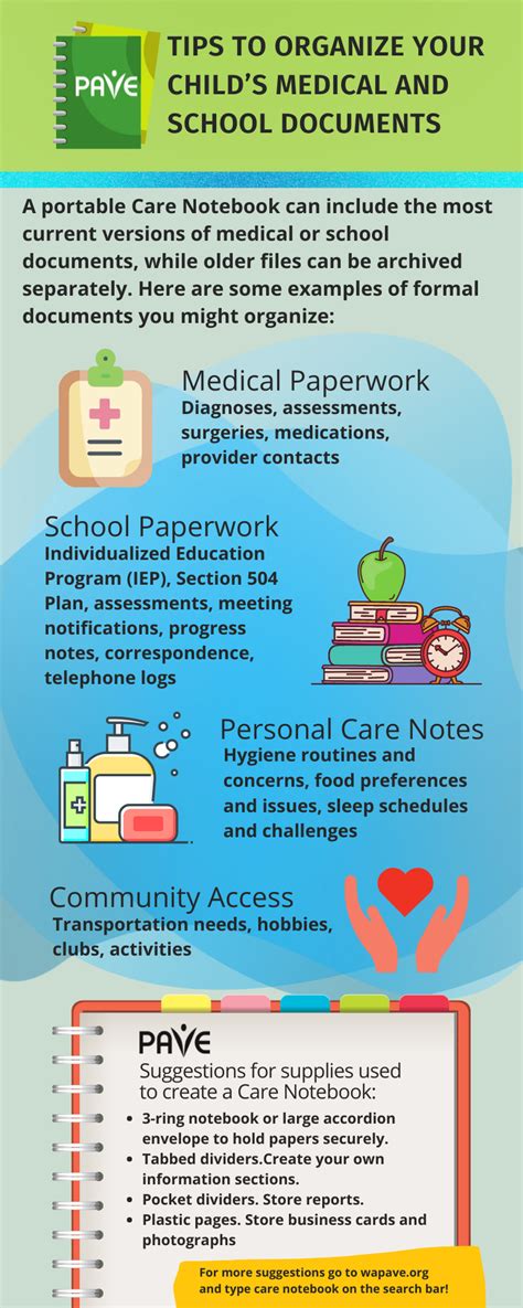 Tips To Organize Your Child S Medical And School Documents Pave