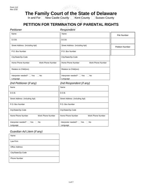 To Print And Fill Out Legal Form To Terminate Parental Rights To Three