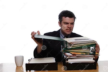 Too Much Paperwork Stock Image Image Of Swamped Caucasian 5114859