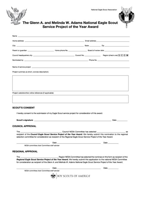 Top 10 Eagle Scout Forms And Templates Free To Download In Pdf Format