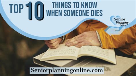 Top 10 Things To Know When Someone Dies Senior Planning Online