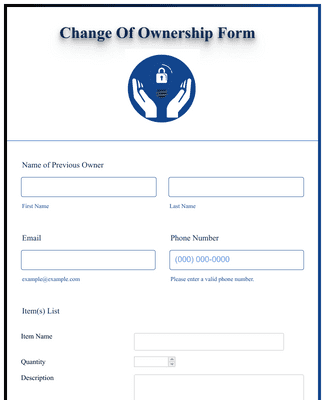 Top 11 Change Of Ownership Form Templates Free To Download In Pdf Format