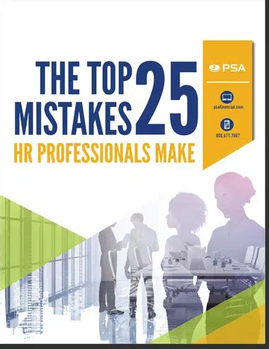 Top 25 Hr Mistakes Professionals Make Psa Insurance And Financial Services