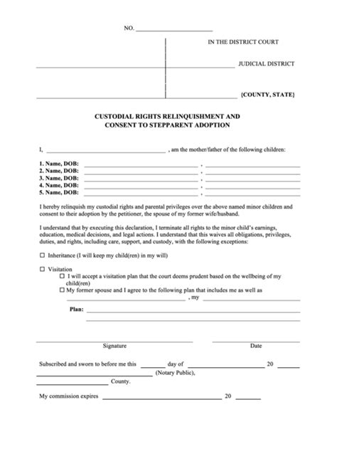 Top 7 Stepparent Adoption Forms And Templates Free To Download In Pdf