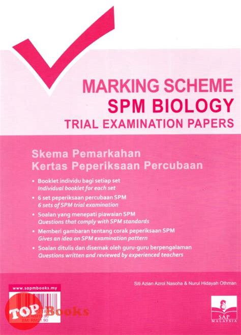 Topbooks Sap Marking Scheme Spm Trial Examination Papers Biology Dwi