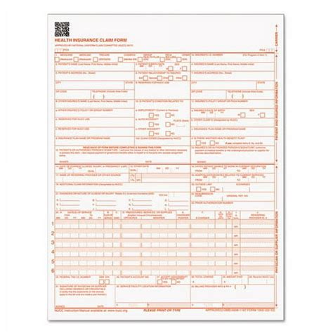 Tops Cms 1500 Medicare Medicaid Forms For Laser Printers One Part No