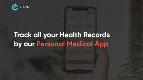 Track All Your Health Records By Our Personal Medical App Cronj