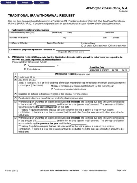 Traditional Ira Withdrawal Request All States Withholding Tax