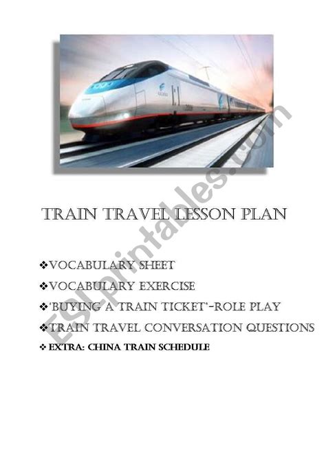 Train Travel Lesson Plan Esl Worksheet By Cayasia