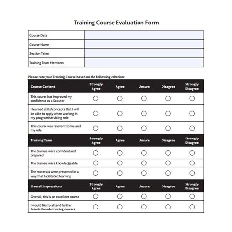 Trainer Feedback Form Template Doctemplates