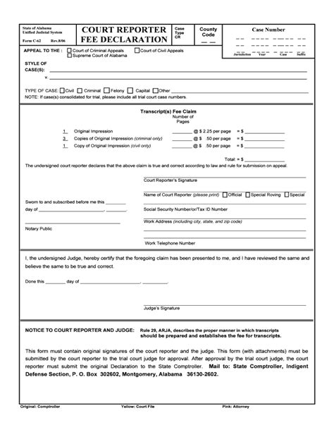 Transcript Fees Court Reporting State Linksncsc Org Form Fill Out And