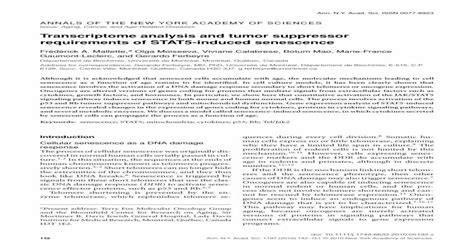 Transcriptome Analysis And Tumor Suppressor Requirements Of Stat5