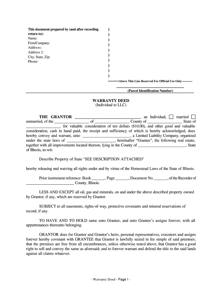 Transfer Deed From Llc To Individual Fill Online Printable Fillable