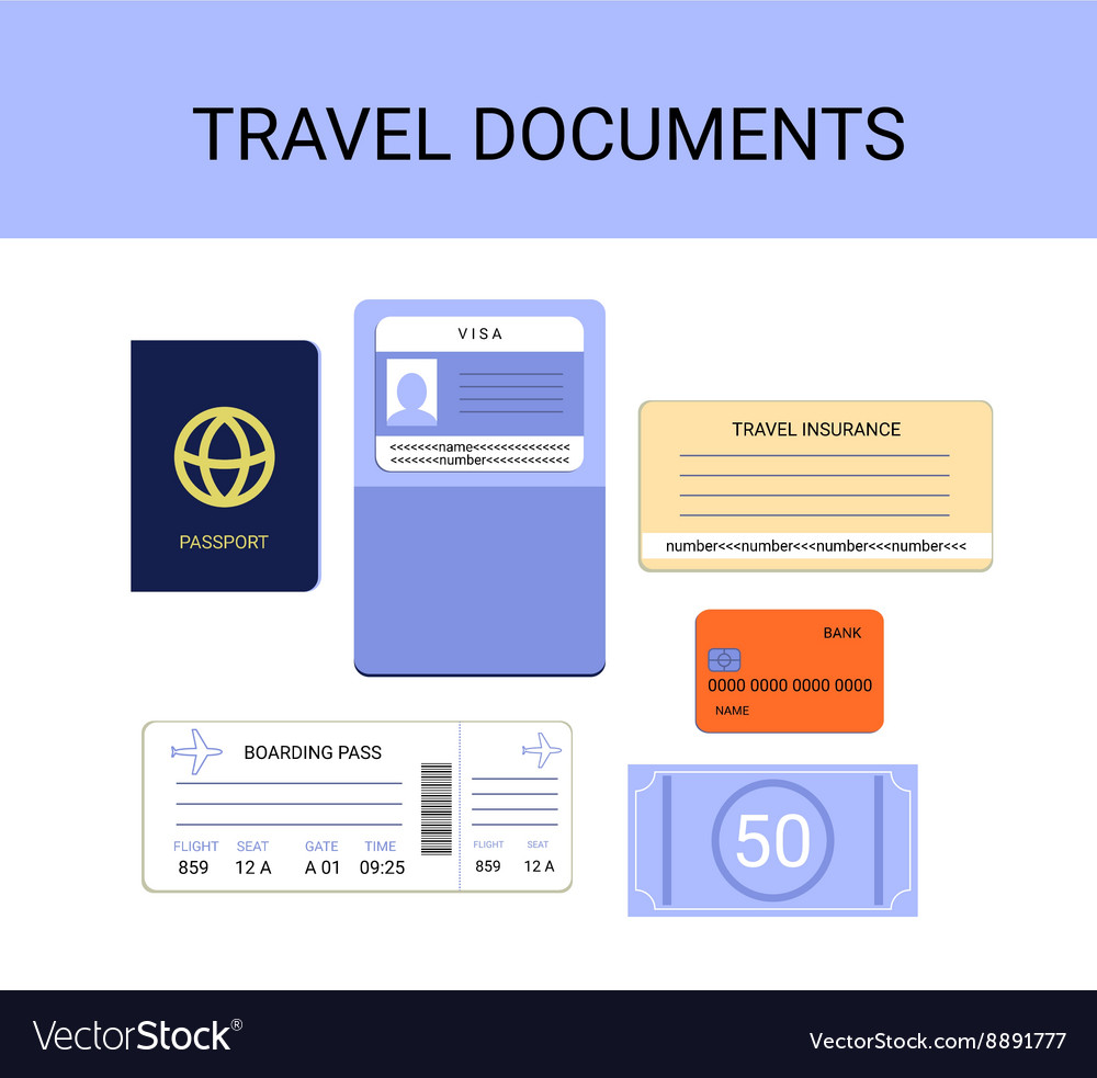 Travel Documents Infographics Set Royalty Free Vector Image