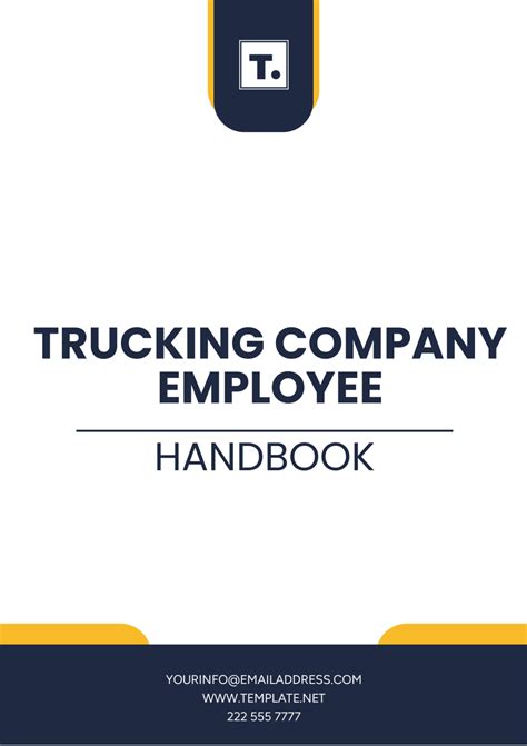 Trucking Company Envelopes Employee Handbook Template Report