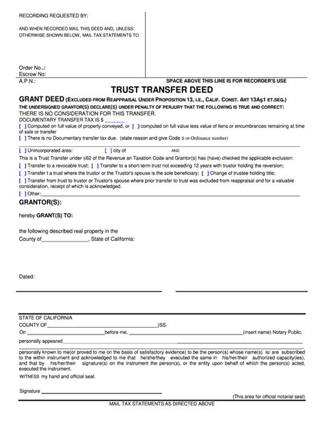 Trust Transfer Deed Fill And Sign Printable Template Online