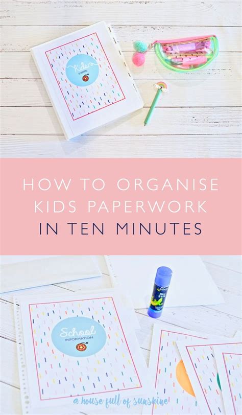 Try This Simple And Cute System To Organise The Kids Paperwork It