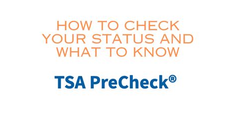 Tsa Precheck Status And The Enrollment Process