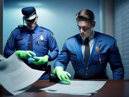 Two Police Officers Are Doing Paperwork At A Desk Image Amp Design Id 0000670737 Smiletemplates Com