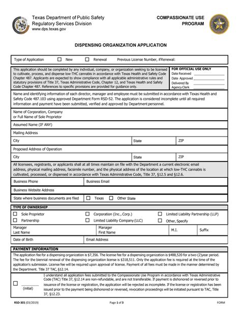 Tx Dps Rsd 301 2019 2022 Fill And Sign Printable Template Online Us