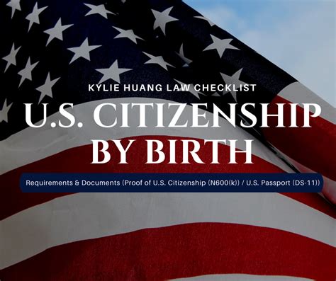 U S Citizenship By Birth Checklist N 600 K Kylie Huang Law