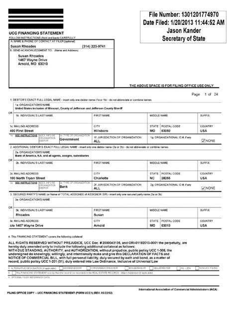 Ucc Financing Filing 1301201774970