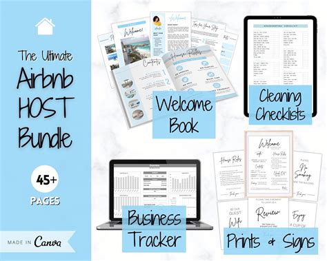 Ultimate Airbnb Host Bundle Editable Airbnb Signs Welcome Book