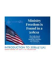 Understanding The 508 C 1 A Designation For Churches A Course Hero