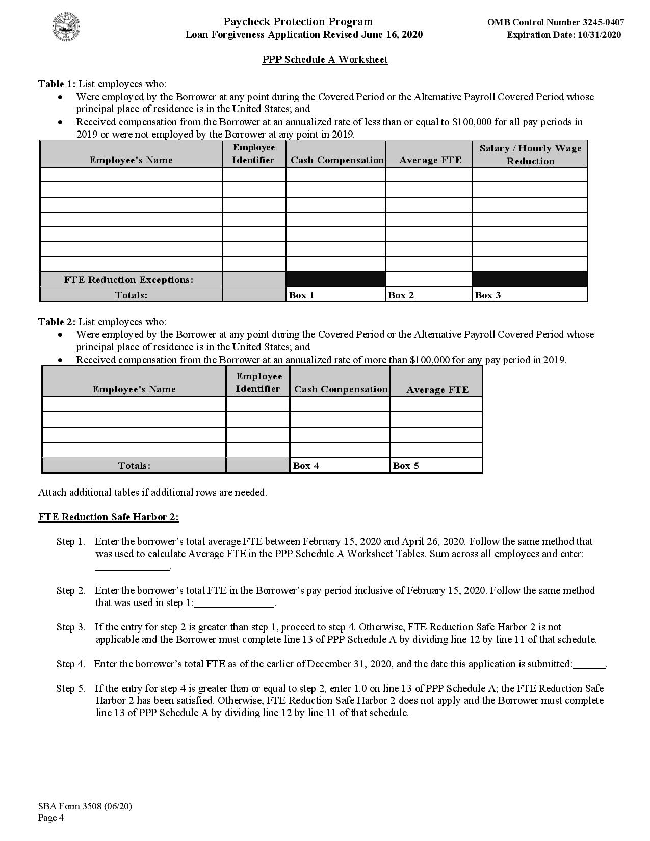 Updated Forms And Guidelines On Ppp Loans By Sba Essex Printable Form 2022