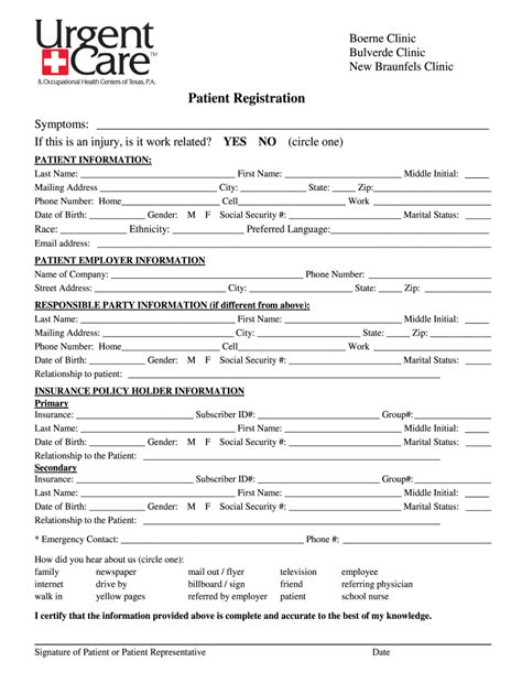 Urgent Care Blank Work Forms Fill And Sign Printable Template Online