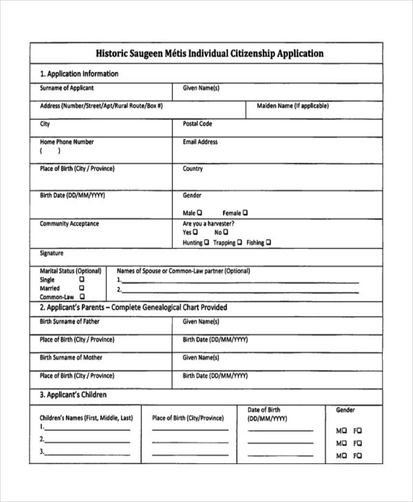 Us Citizenship Application Printable Form Printable Forms Free Online