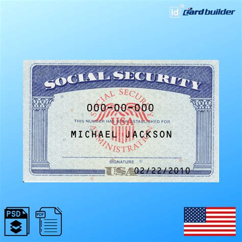 Us Social Security Card Template Free