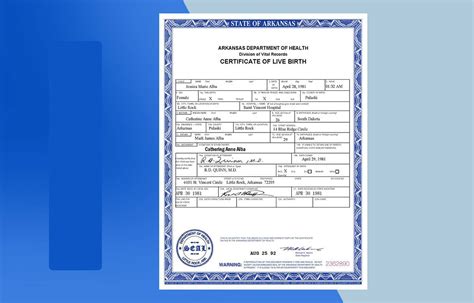 Usa Arkansas Birth Certificate Template Download Ms Word File