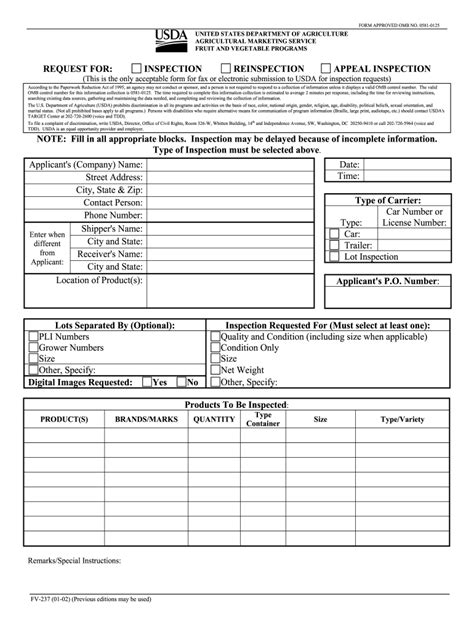 Usda Fv 237 2002 Fill And Sign Printable Template Online Us Legal Forms