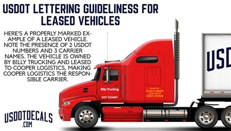 Usdot Lettering Guidelines For Leased Vehicles Usdot Decals