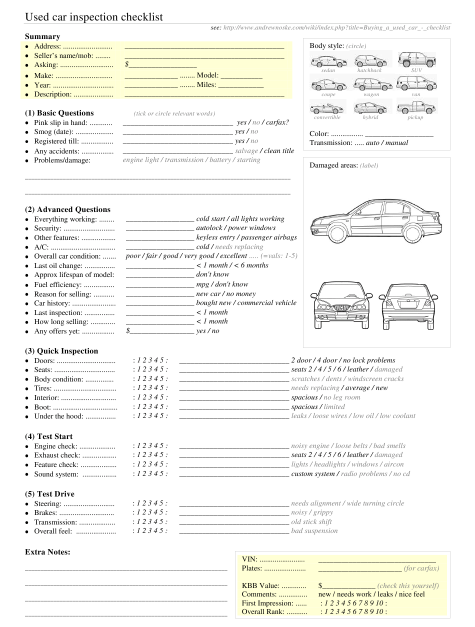 Used Car Documents Checklist Parkers