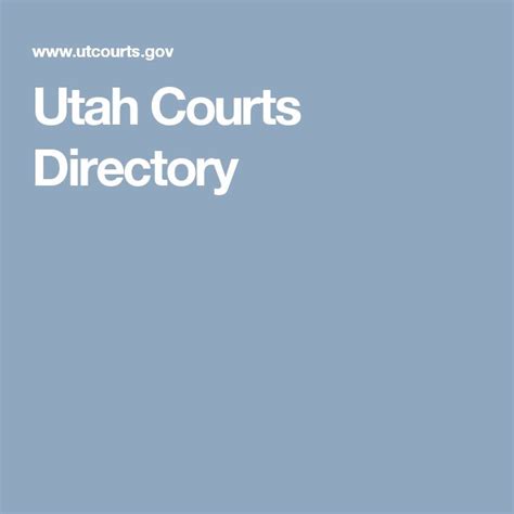 Utah Courts Directory Utah Court Government