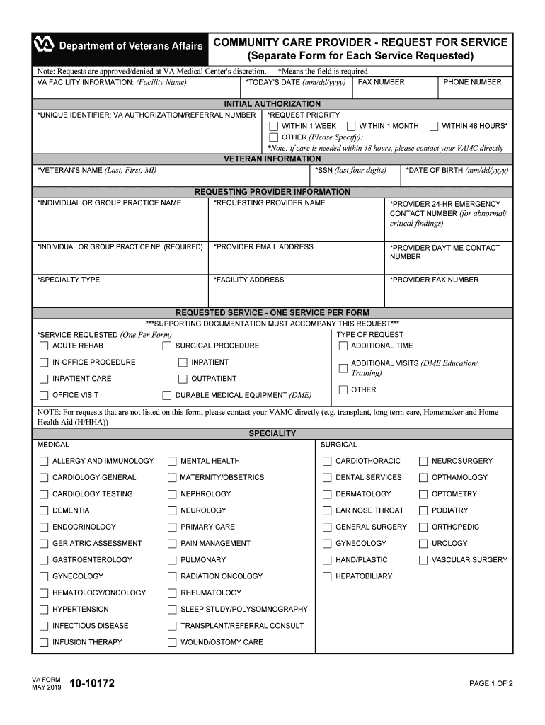 Va Form 10 10172 Complete With Ease Airslate Signnow