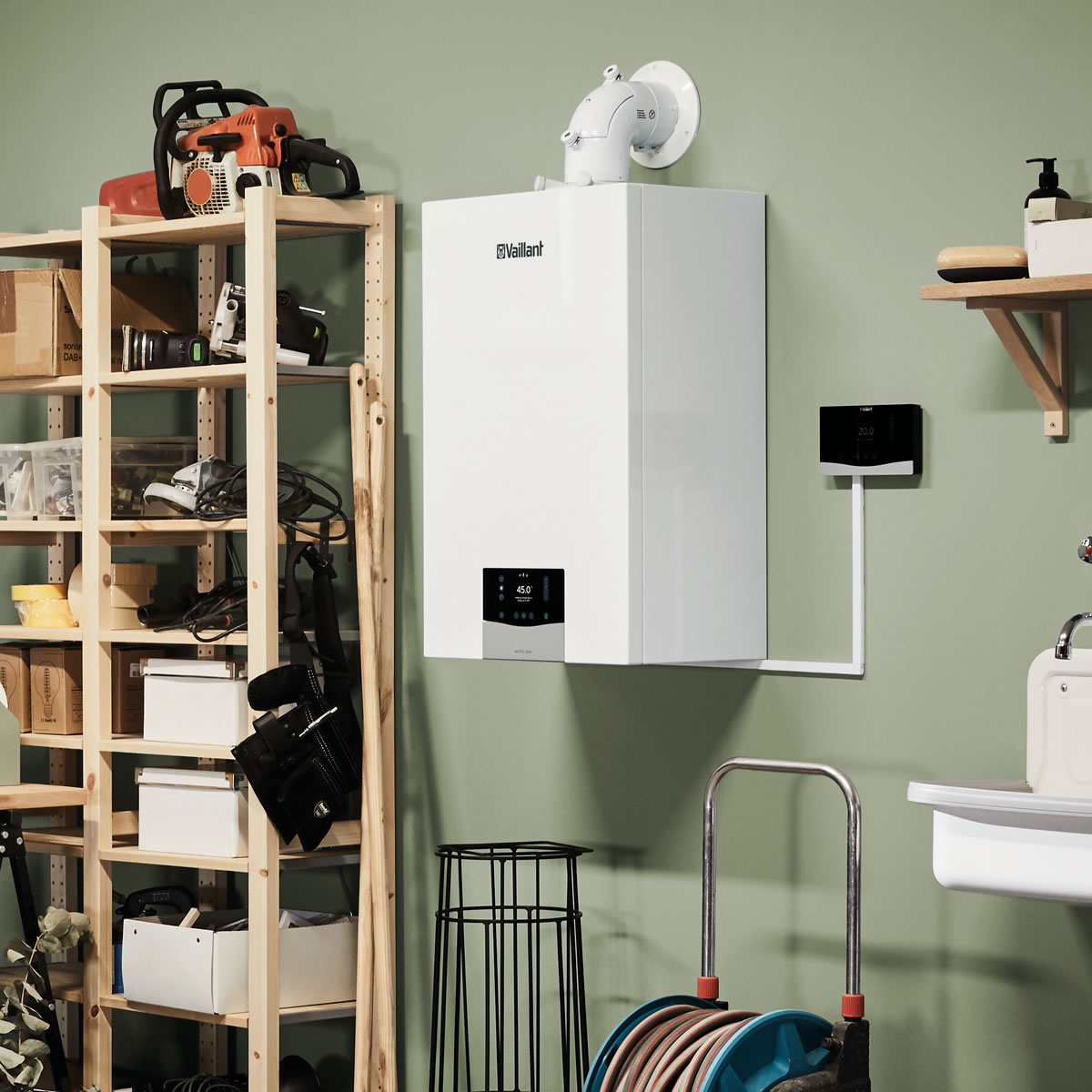 Vaillant Gas Brennwert Paket 1 720 Ecotec Plus Vc 15 Cs 1 5 Mit Regelung Vrc 720 Und 200 Liter