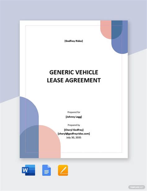 Vehicle Agreement Templates Google Docs Ms Word Pages Pdf Free Amp Premium Templates