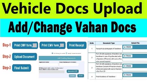 Vehicle Documents Upload Online Reupload Vehicle Docs Online Add