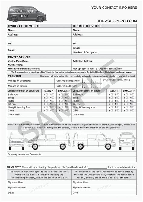 Vehicle Hire Forms Ncr Printing Ncr Pads Ltd