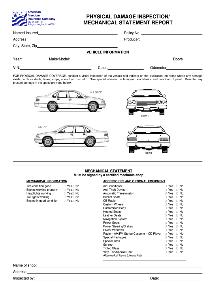 Vehicle Inspection Checklist Template For Your Needs