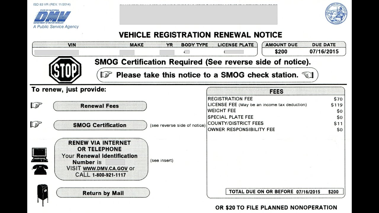 Vehicle Registration Renewal Notice Youtube