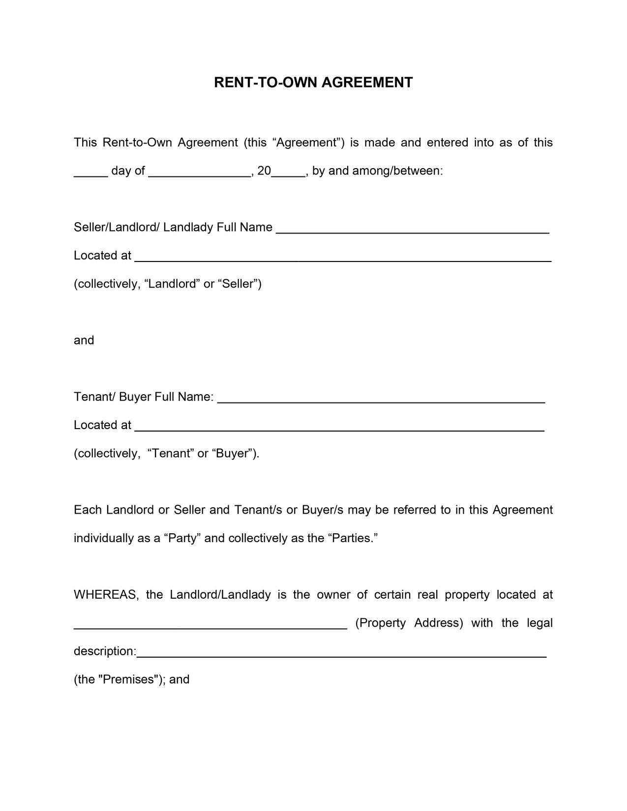 Vehicle Rent To Own Agreement Template Google Docs Word Apple Pages Pdf Template Net