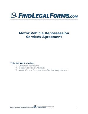 Vehicle Reposessed Documents Example Doc Template Pdffiller