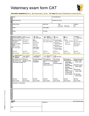 Veterinary Exam Template Complete With Ease Airslate Signnow